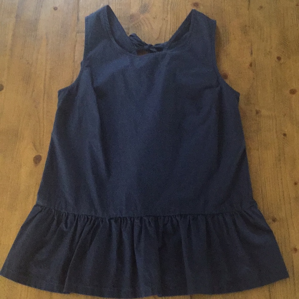 J.Crew Navy Peplum Top